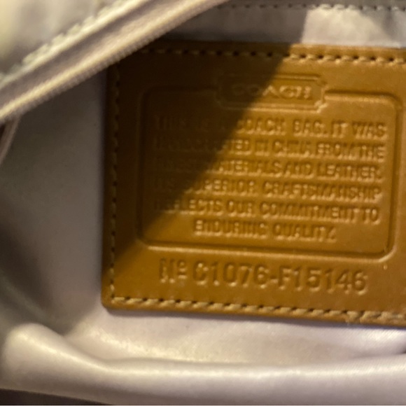 Coach Signature East West Canvas Leather Tote Handbag - Picture 11 of 14